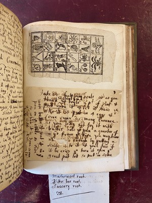 Lot 318 - Manuscript Receipts Book. A volume of manuscript recipes compiled by Mabel Wyatt, circa 1728