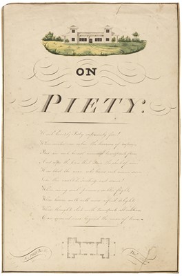 Lot 358 - Calligraphy. Four folio sheets by Edward Pear, dated 1827 & 1828