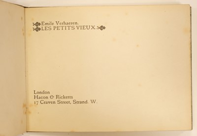 Lot 411 - Eragny Press. Emile Verhaeren. Les Petits Vieux, 1901..., and others