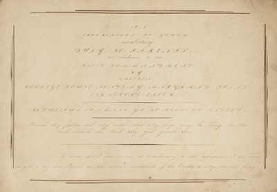 Lot 363 - Handwriting Specimen Book. An Exhortation to Youth Inculcating Duty to Parents... , [1844]