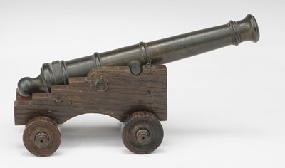 Lot 74 - H.M.S. Royal George. A model cannon with engraved barrel