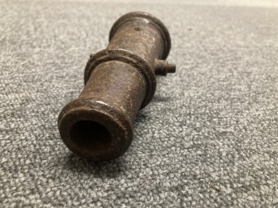 Lot 74 - H.M.S. Royal George. A model cannon with engraved barrel