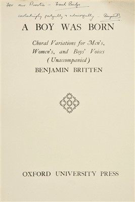 Lot 285 - Britten, Benjamin, 1913-1976