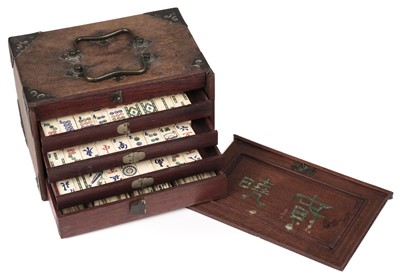 Lot 456 - Mahjong. A Chinese mahjong set, early 20th century