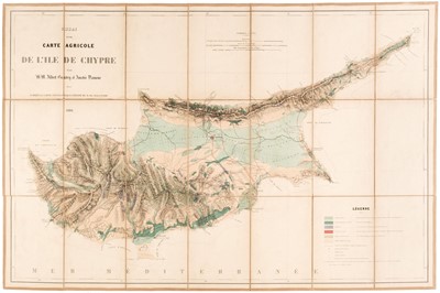 Lot 118 - Cyprus. Gaudry (Albert & A. Damour). Essai d'une Carte Agricole de l'Isle de Chypre... Paris, 1854