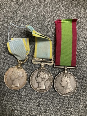 Lot 154 - Afghanistan 1878-80 medal, no clasp (Bistie Heera 24th N.I.) plus Crimea medals