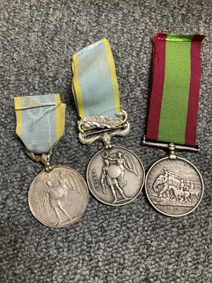 Lot 154 - Afghanistan 1878-80 medal, no clasp (Bistie Heera 24th N.I.) plus Crimea medals