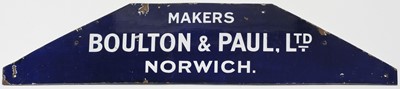 Lot 331 - Boulton & Paul. An aircraft manufacturer's enamel sign