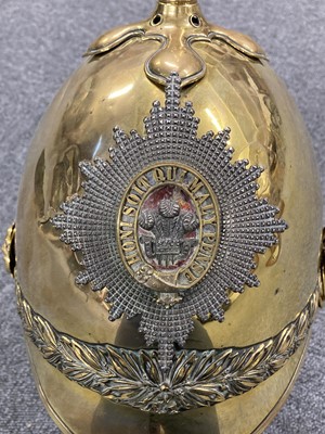 Lot 69 - Dragoon Guards. Victorian 1871 Pattern Troopers helmet 3rd (Prince of Wales's) Dragoons, circa 1895