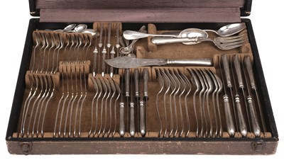 Lot 498 - Canteen. An Austrian '800' silver canteen of cutlery, circa 1920