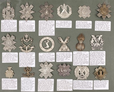 Lot 48 - Cap Badges. A collection of Scottish military cap badges