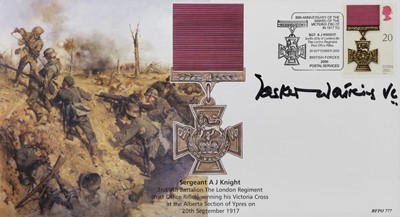 Lot 42 - Victoria Cross. A collection of 60 first-day covers signed by VC winners