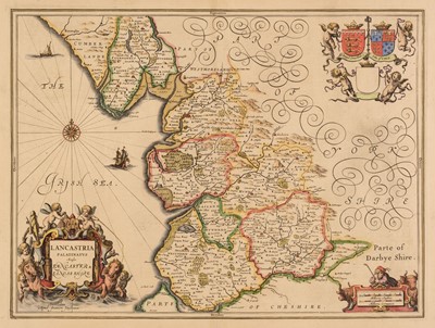 Lot 146 - Lancashire. Jansson (Jan), Lancastria Palatinatus Anglis..., Amsterdam, circa 1650