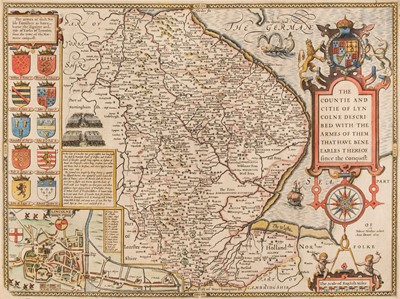 Lot 148 - Lincolnshire. Speed (John), The Countie and Citie of Lyncolne..., circa 1627