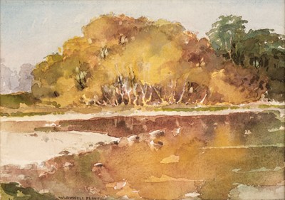 Lot 178 - Flint (William Russell, 1880-1969). Trees by a Lake