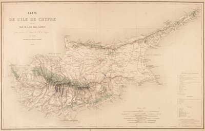 Lot 119 - Cyprus. Mas Latrie (M. L. de). Carte de L'Isle de Chypre, Paris: 1862