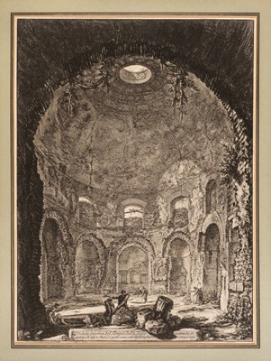 Lot 23 - Piranesi (Giovanni Battista, 1720-1778). Veduta interna del Tempio della Tosse, 1764