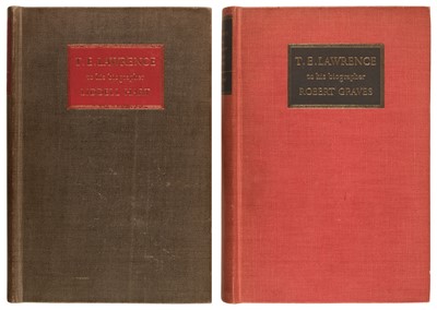 Lot 371 - Lawrence (T. E.) To his biographer Liddell Hart/Robert Graves, 2 volumes, limited edition, 1938