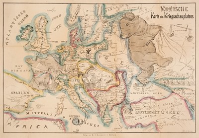 Lot 125 - Europe. Onwyn (Thomas, after), Komische karte des Kriegschauplatzes, circa 1856