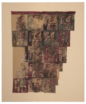 Lot 355 - Huari. Pre-Columbian textile fragment, Peru, & an Ikat