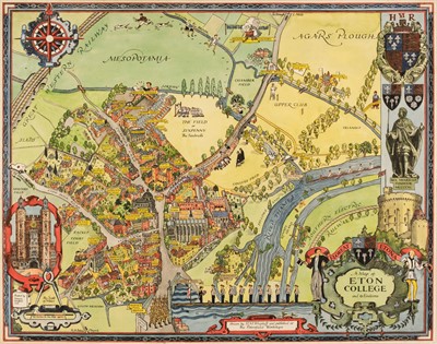 Lot 124 - Eton. Wagstaff (H. M.), A Map of Eton College and its Environs, circa 1932