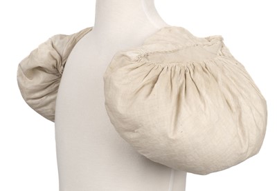 Lot 330 - Clothing. A rare pair of sleeve plumpers, circa 1830