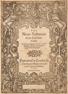 Lot 233 - Bible [English]. [The Bible. Translated according to the Ebrew and Greeke..., 1583]