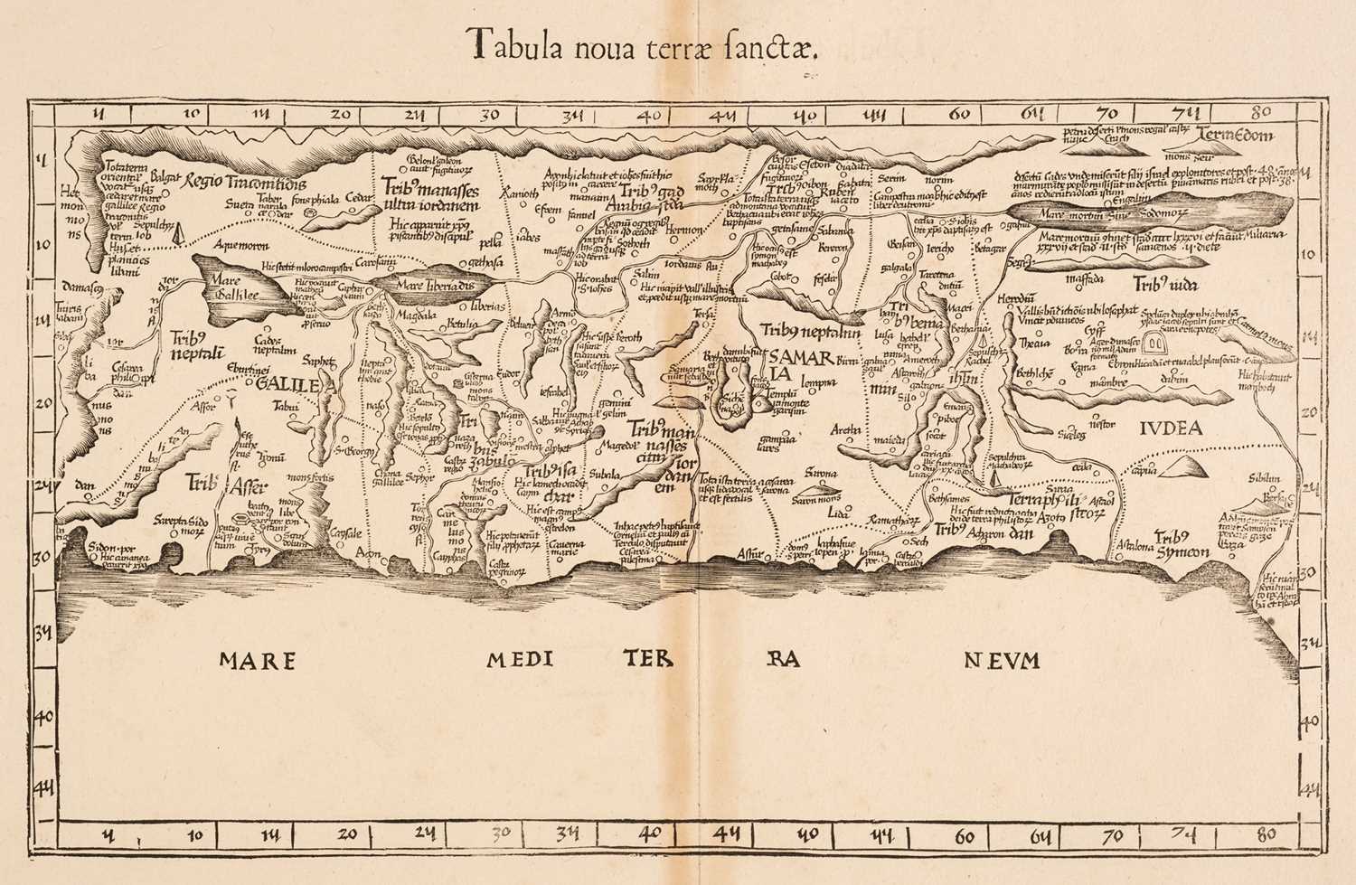 Lot 134 - Holy Land. Fries (Lorenz), Tabula nova terrae sanctae, Vienne: Gaspar Trechsel [1641]