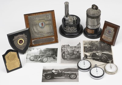 Lot 17 - Norman Hillwood Motoring Memorabilia. Archive of motoring photographs, trophies etc.