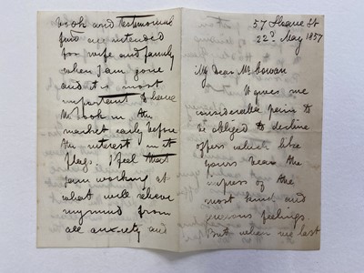 Lot 181 - Livingstone (David, 1813-1873). Autograph Letter Signed, 22 May 1857