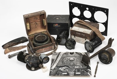 Lot 323 - Spitfire Instruments. A Merlin compressor, Marconi Crystal Junior and other related items