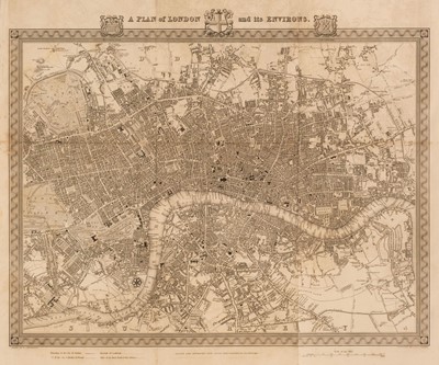 Lot 151 - London. Walker (J & C), A Plan of London and its Environs, circa 1830