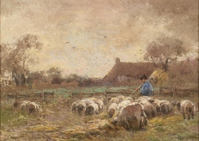 Lot 148 - Hayes (Claude, 1852-1922). Tending to the Sheep