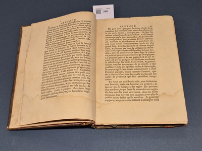 Lot 356 - Montmort, Pierre Rémond de. Essay d'Analyse sur les Jeux de Hazard, 1st edition, Paris, 1708