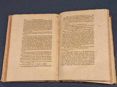 Lot 356 - Montmort, Pierre Rémond de. Essay d'Analyse sur les Jeux de Hazard, 1st edition, Paris, 1708