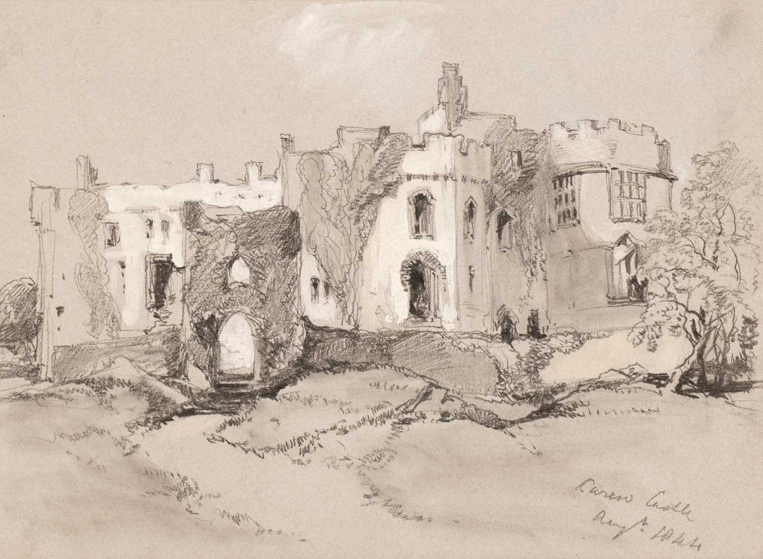 Lot 100 - Harding (James Duffield, 1797-1863). Carew Castle, August 1844, pencil..., and others