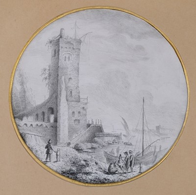 Lot 100 - Harding (James Duffield, 1797-1863). Carew Castle, August 1844, pencil..., and others