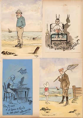 Lot 474 - Shepheard (Henry 'Mac'). Sketches by Mac, a large album, circa 1895-1915