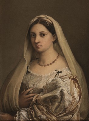 Lot 96 - Tubino (Girolamo, 1805-1879). La Velata, after Raphael, 1840s