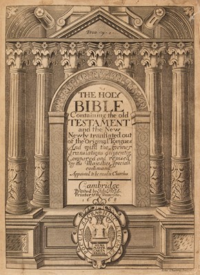 Lot 248 - Bible [English]. The Holy Bible containing the Old Testament and the New, Cambridge, 1668