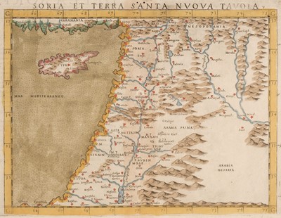 Lot 135 - Holy Land. Ruscelli (Girolamo), Soria et Terra Santa Nuova Tavola, circa 1574