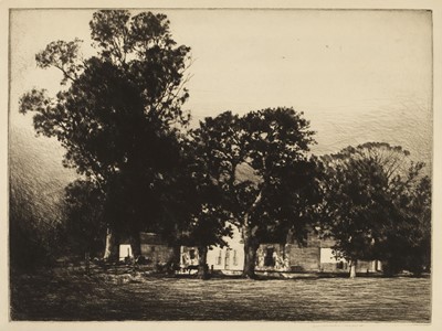 Lot 236 - Menpes (Mortimer Luddington, 1855-1938). Farmhouse, South Africa, etching on laid paper