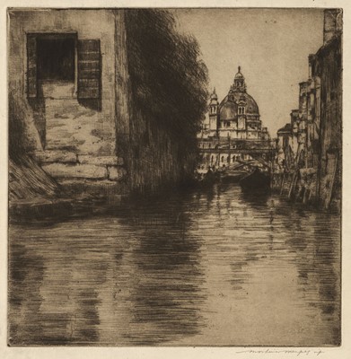 Lot 239 - Menpes (Mortimer Luddington, 1855-1938). Venetian waterways with Santa Maria della Salute