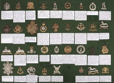 Lot 49 - Cap Badges. A comprehensive collection of military cap badges