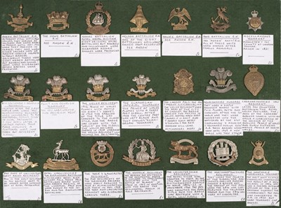 Lot 49 - Cap Badges. A comprehensive collection of military cap badges