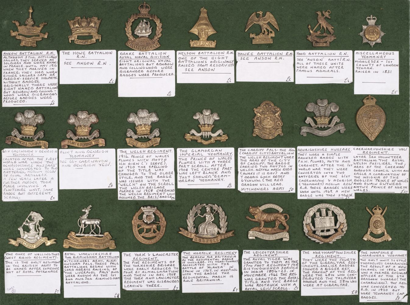 Lot 49 - Cap Badges. A comprehensive collection of