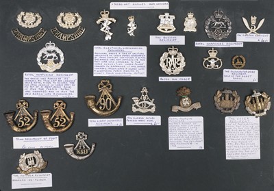 Lot 47 - Cap Badges. A collection of regimental cap badges