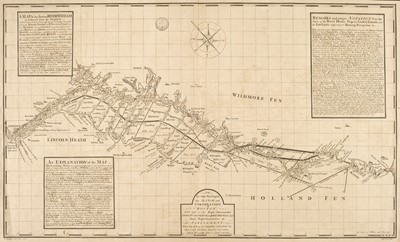 Lot 147 - Lincolnshire Canal. Grundy (John). A Map of the Ancient River Witham, Spalding: 1743