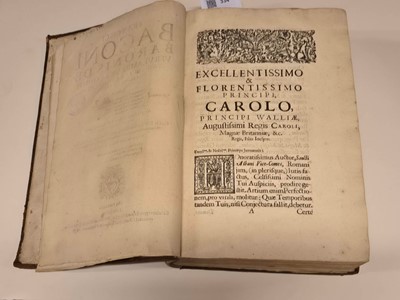 Lot 334 - Bacon (Francis). Instauratio Magna [Novum Organum], 1st edition, 2nd issue, 1620