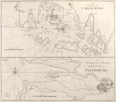 Lot 178 - St. Petersburg. A Draught of the Channel; to Cronslot & Petersburg, London: 1728